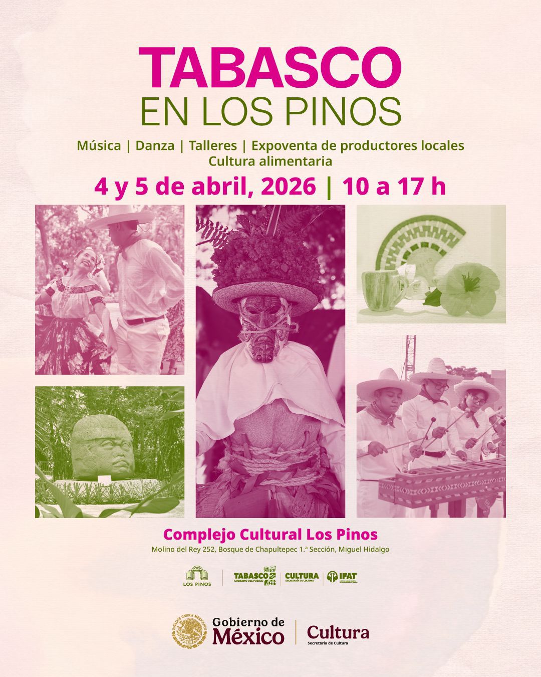 “Tabasco en Los Pinos”: Tradición, artes y cultura alimentaria del Sureste Mexicano.