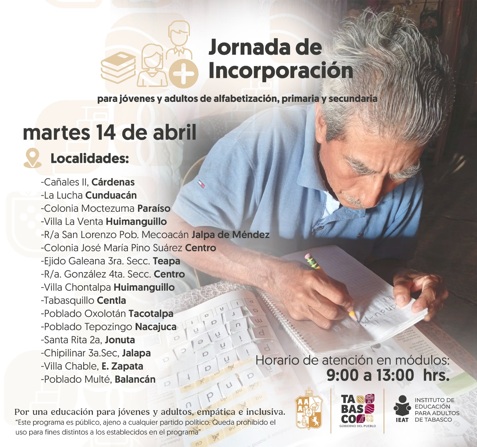 El IEAT lanza Jornada de Incorporación para Jóvenes y Adultos de Alfabetización, Primaria y Secundaria.