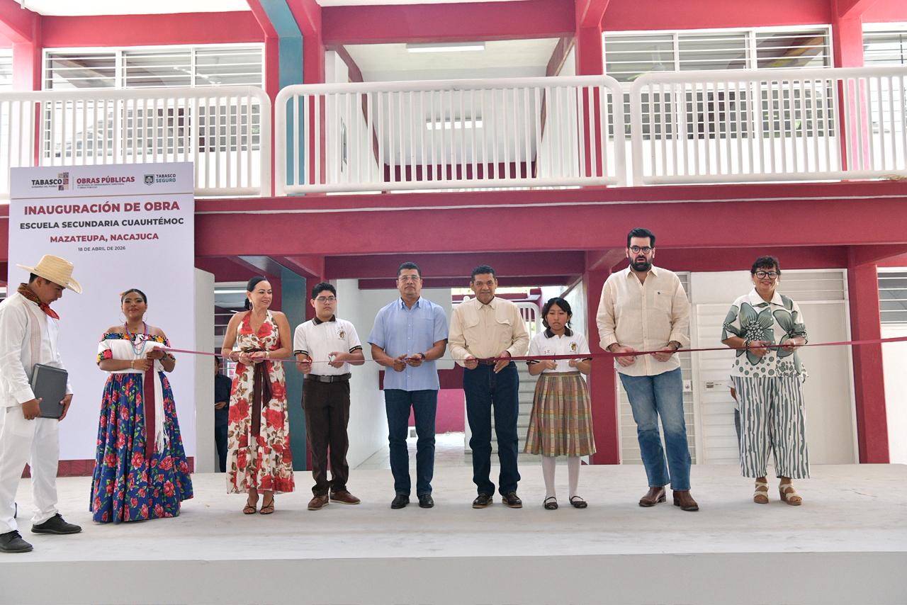 Con 27 nuevas aulas, equipos y mobiliario dignifica Gobierno del Estado escuelas de Nacajuca y Jalpa; anuncia inversión de 430 mdp para rescate de otros 45 planteles