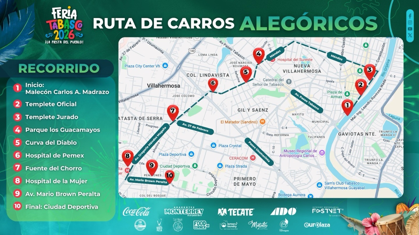 Implementan dispositivo de seguridad en el marco del desfile de carros alegóricos.
