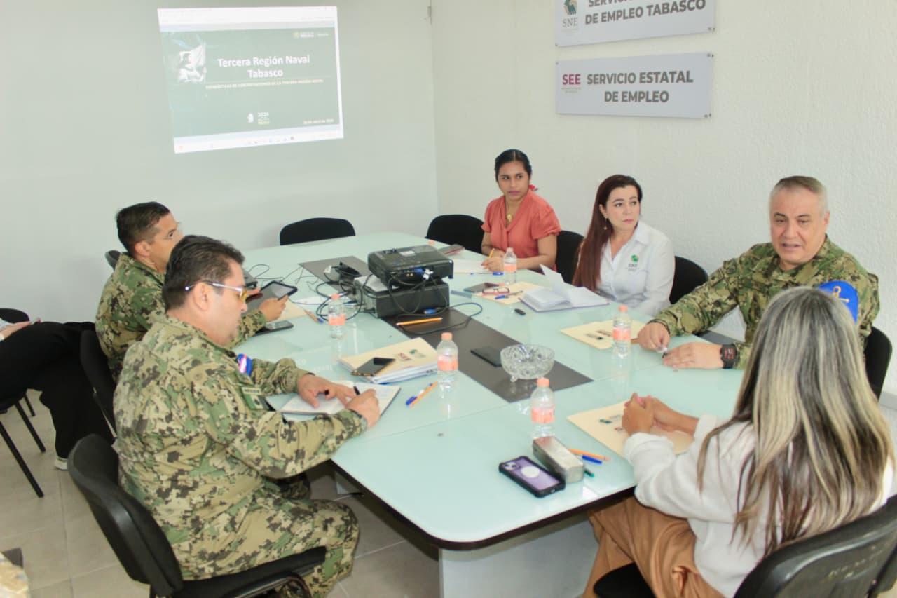 Fortalece SNE Tabasco alianza con la Marina para ampliar oportunidades de empleo.