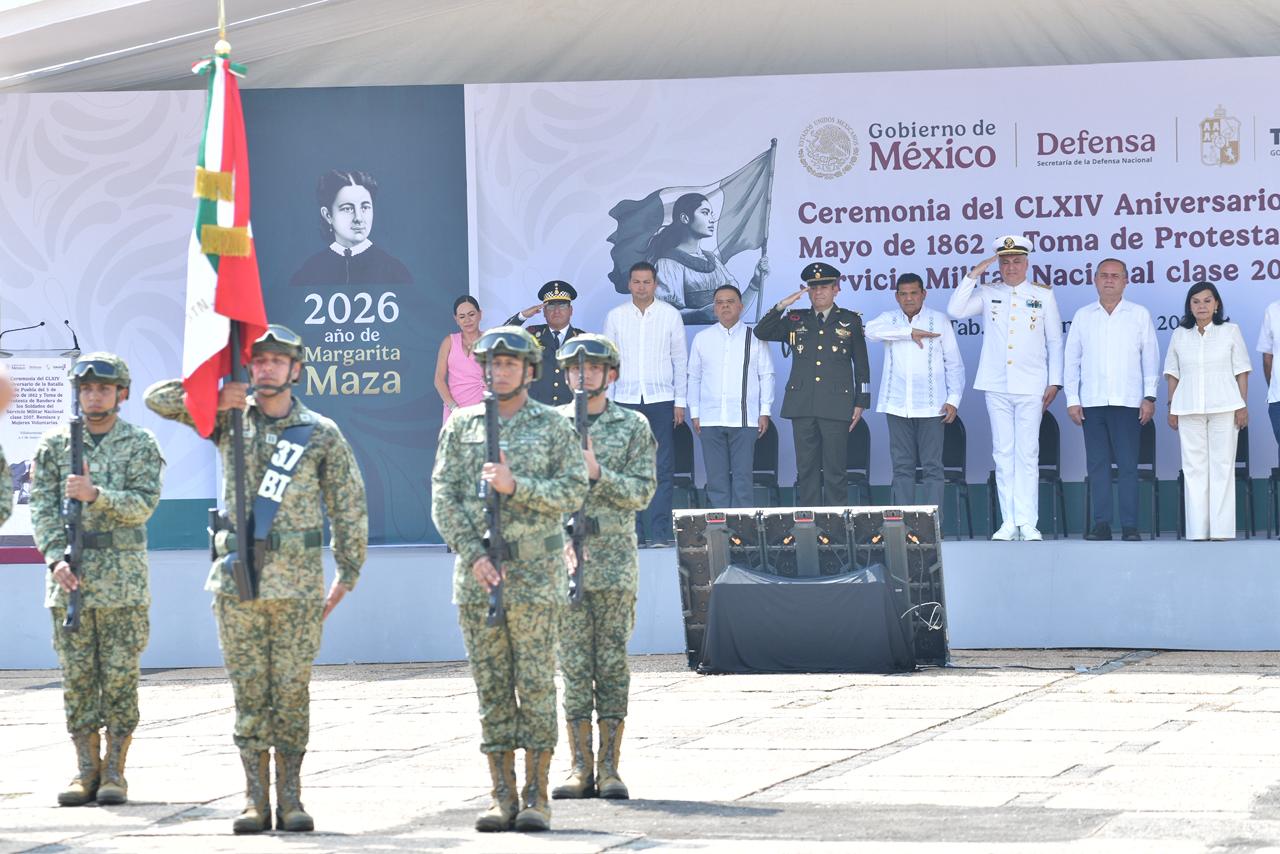 Encabeza desde Tabasco Javier May ceremonia conmemorativa del 164° Aniversario de la Batalla de Puebla.