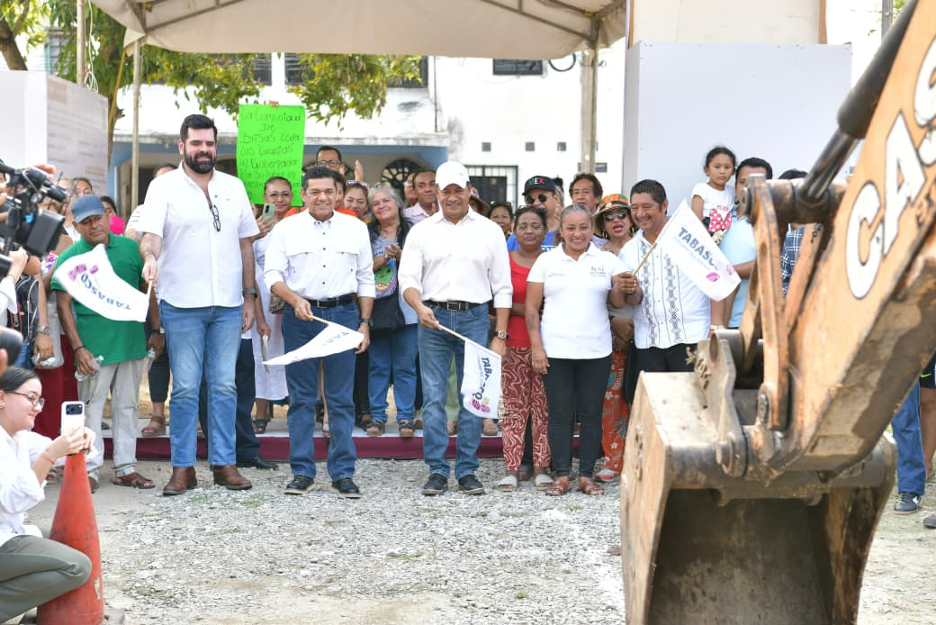 Gobernador Javier May pone en marcha obras que atienden histórico rezago en Nacajuca.