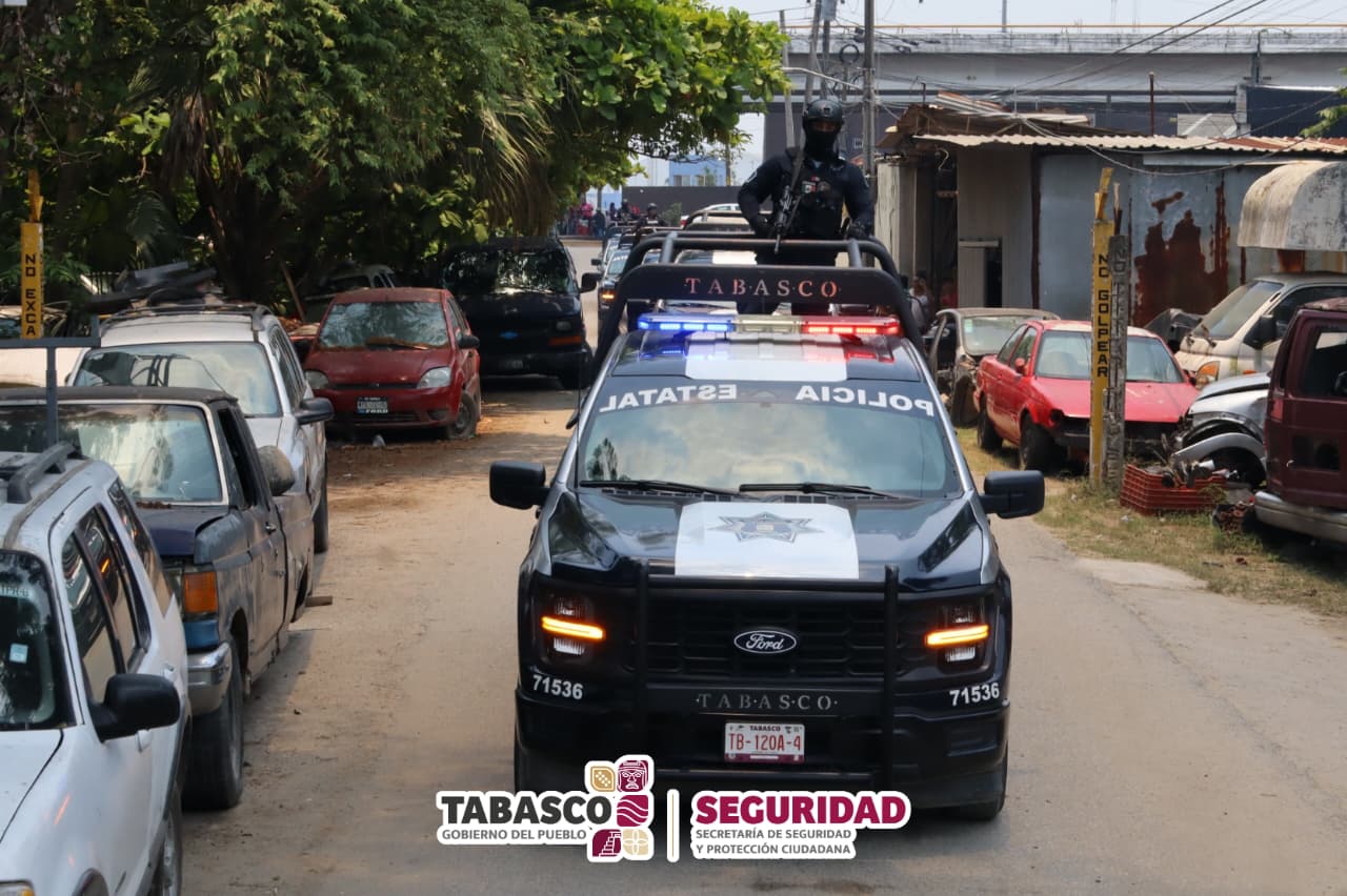 La SSPC mantiene recorridos diarios para la tranquilidad de las familias en Tabasco.