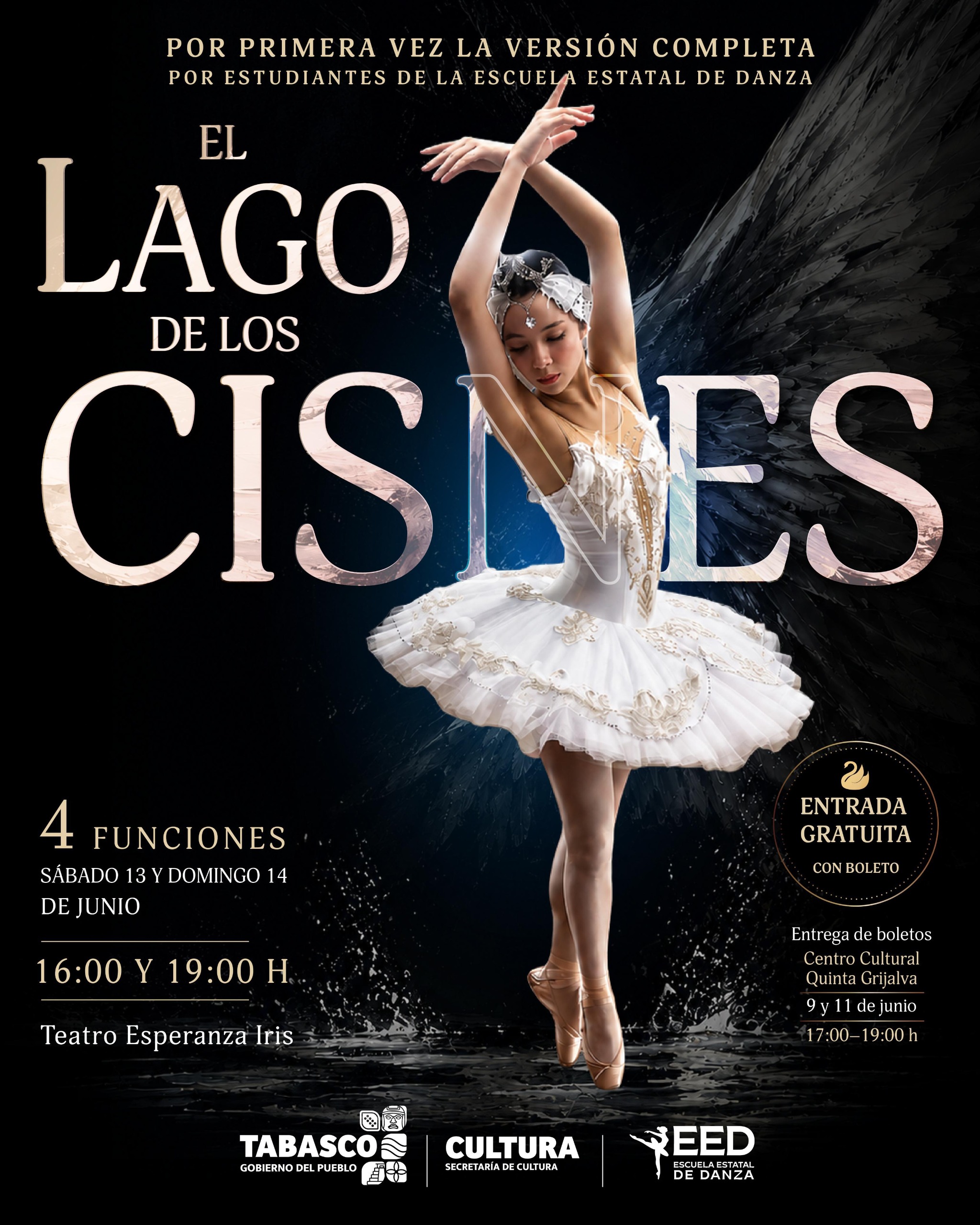 La Escuela Estatal de Danza presentará “El Lago de los Cisnes” en el Teatro Esperanza Iris.