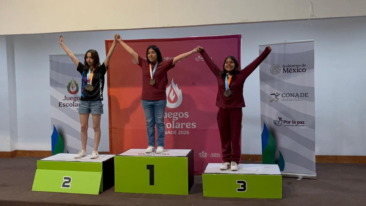 Estudiante tabasqueña conquista dos medallas de bronce en los Juegos Deportivos Nacionales Escolares de la Educación Básica.
