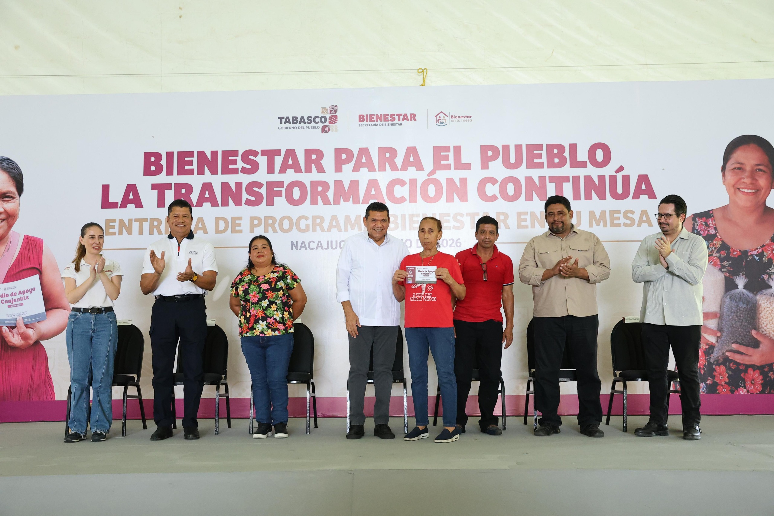 Gobierno del Estado contribuye a mejorar alimentación de familias tabasqueñas; entrega Javier May 3 mil apoyos de Bienestar en tu Mesa en Nacajuca.
