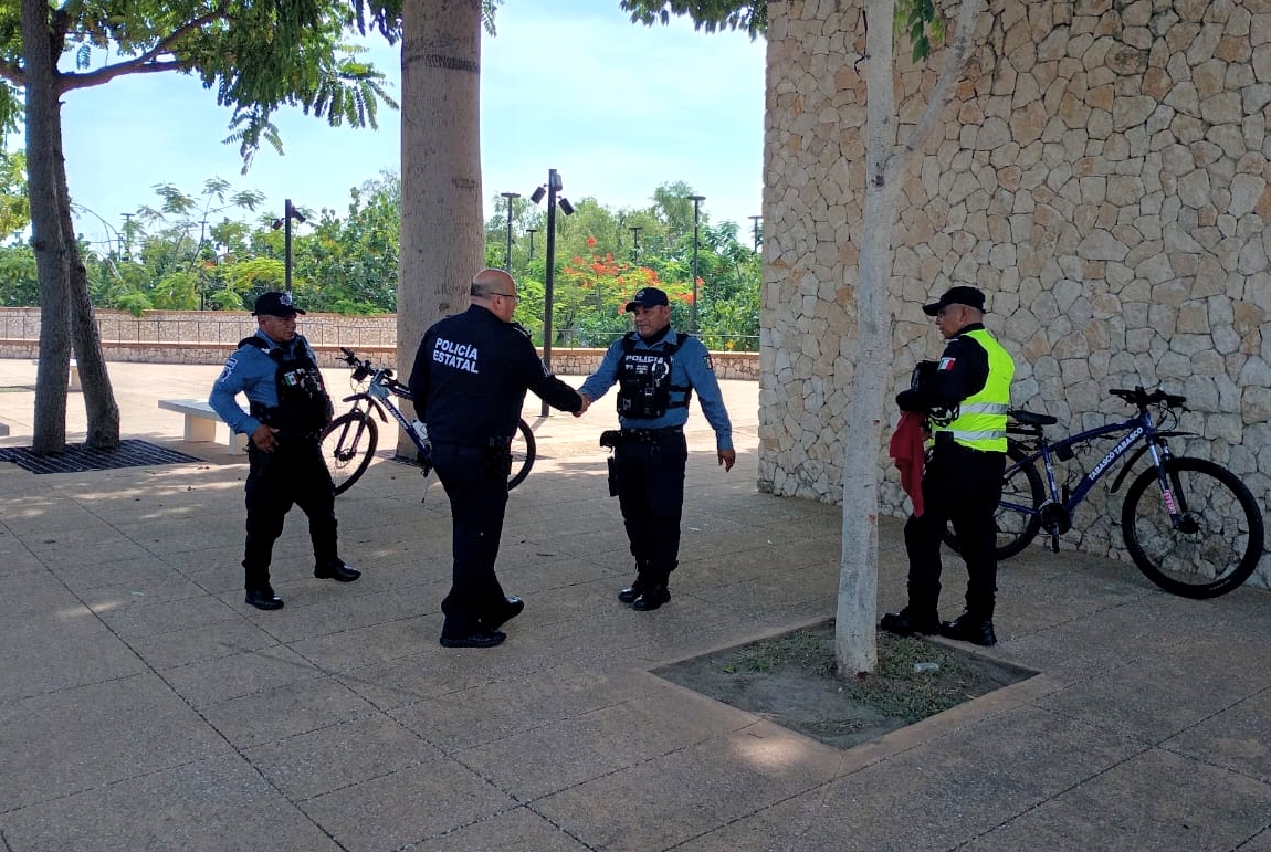 Refuerza Policía Estatal vigilancia y proximidad social en la colonia Centro y Malecón de Villahermosa.