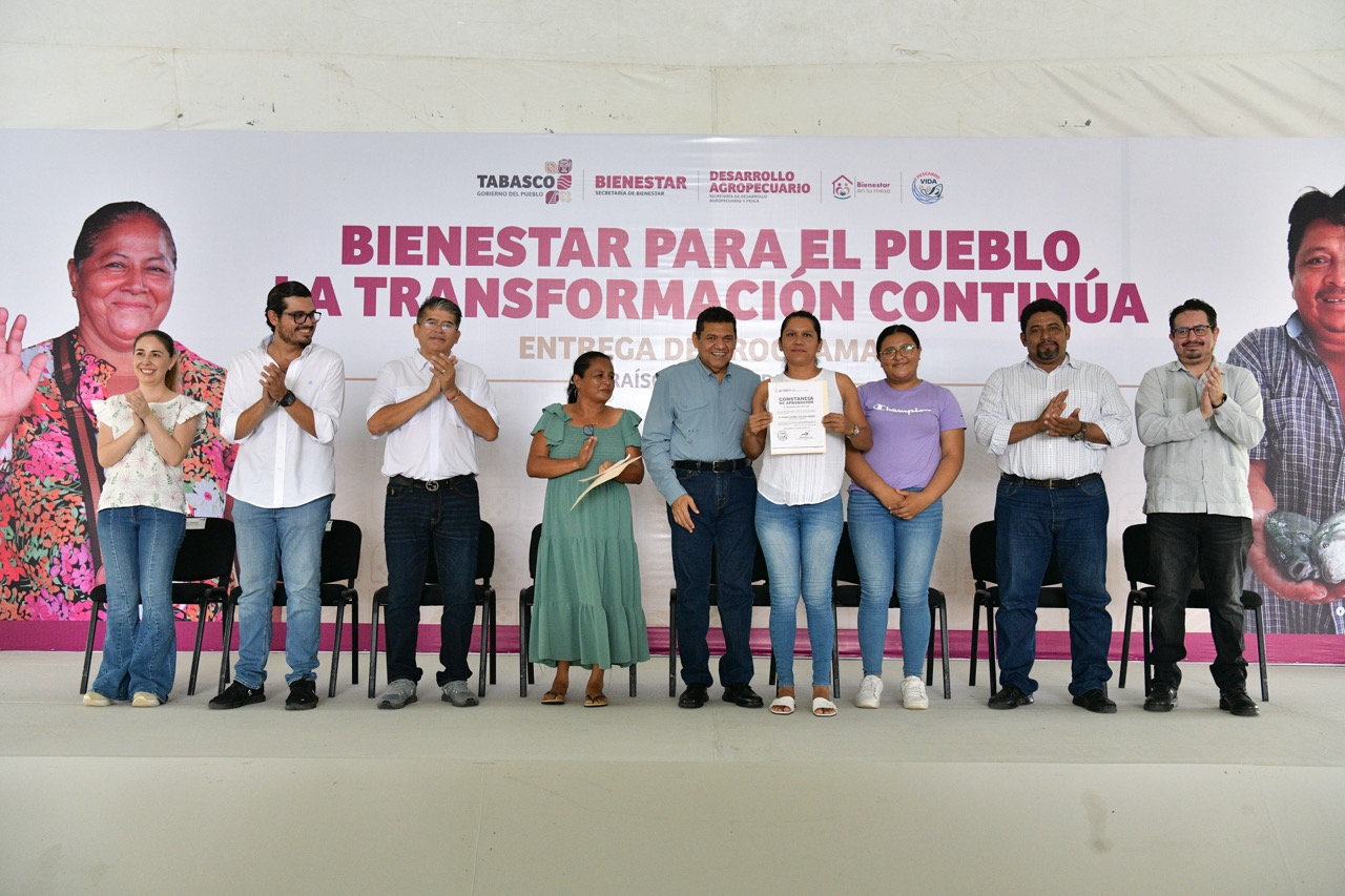 Garantiza Gobierno del Estado derecho a alimentación digna y refuerza economía familiar; suma 4,700 beneficiarios más de Paraíso y Comalcalco a programas de bienestar estatales.