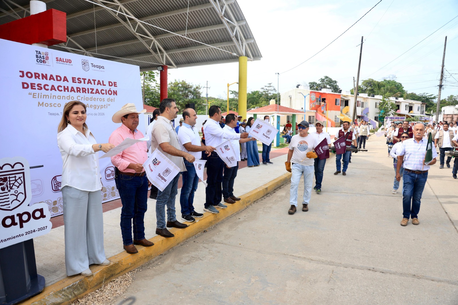 En Teapa, concluye la tercer Jornada Estatal de Descacharrización para fortalecer la prevención del dengue.
